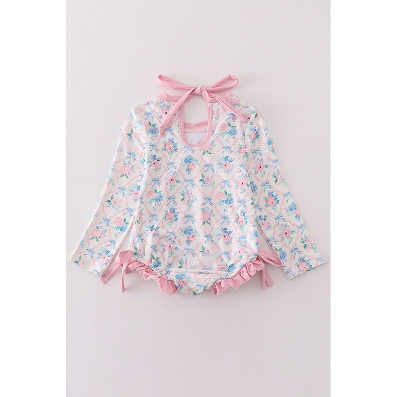 Pink Ruffled Swimsuit