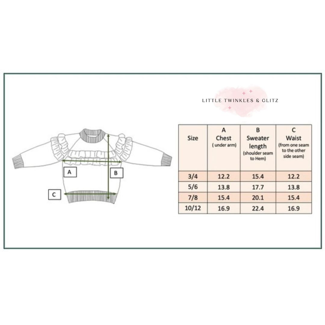 Girls Burgundy Ruffle Sweater