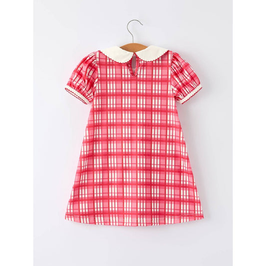 Sweetheart Plaid Pocket Dress