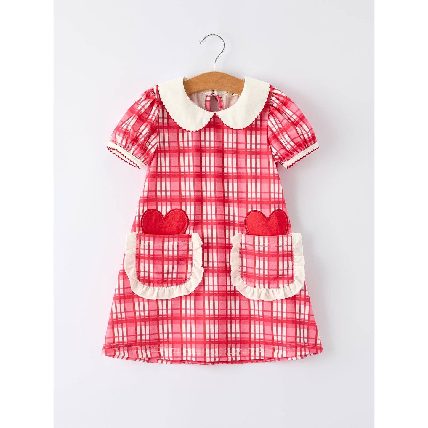 Sweetheart Plaid Pocket Dress