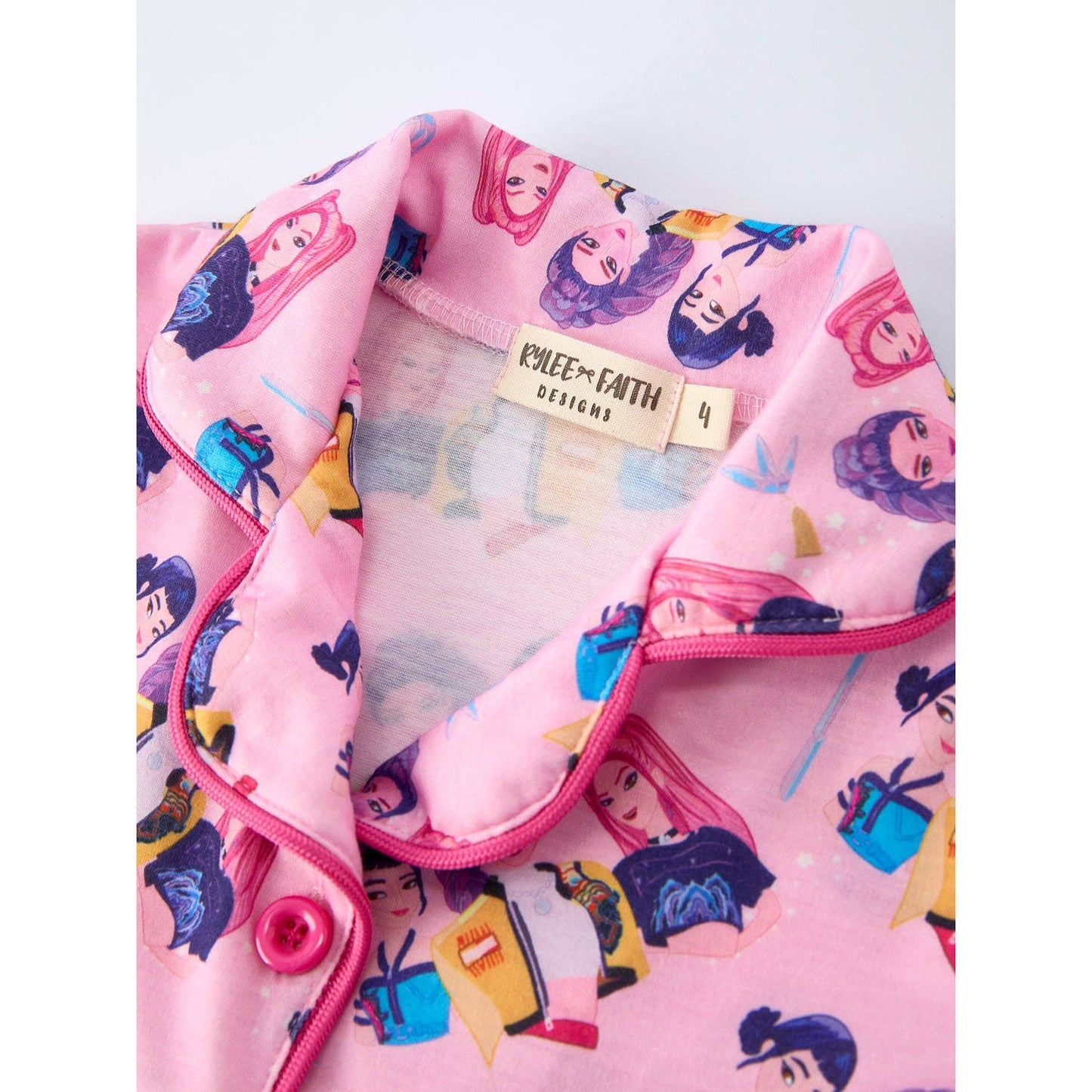 Pink Star Print Girl Pajama
