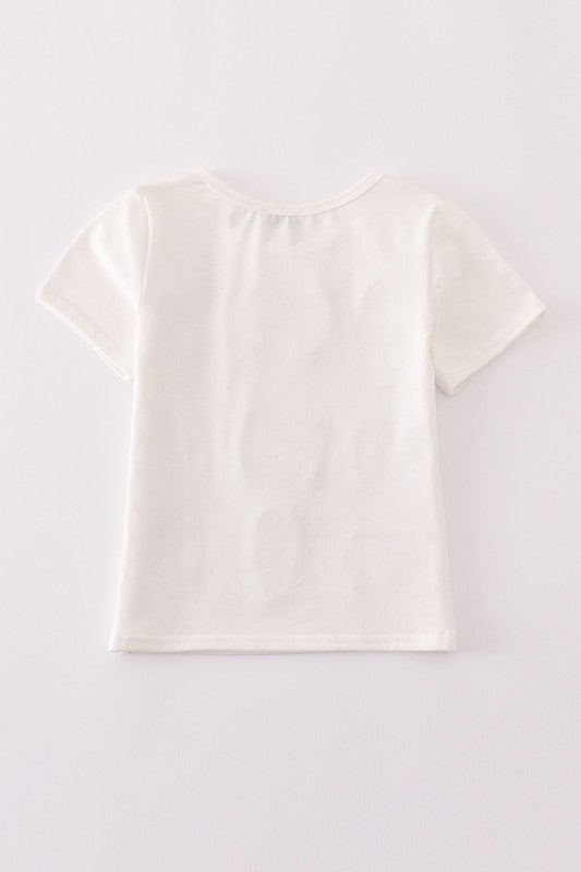 Flag Bow Ice-cream Sequin Top