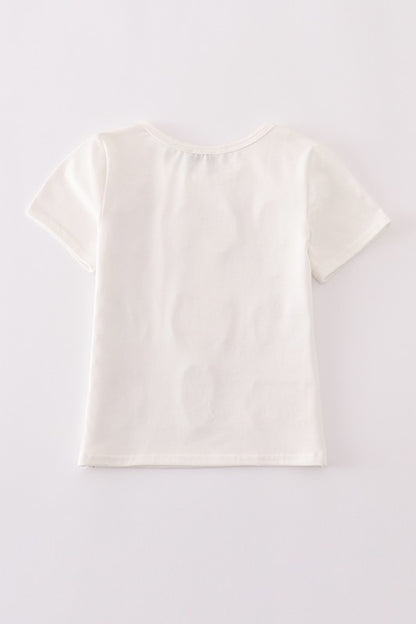 Flag Bow Ice-cream Sequin Top
