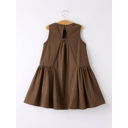 Willow Brown Ruffle Dress