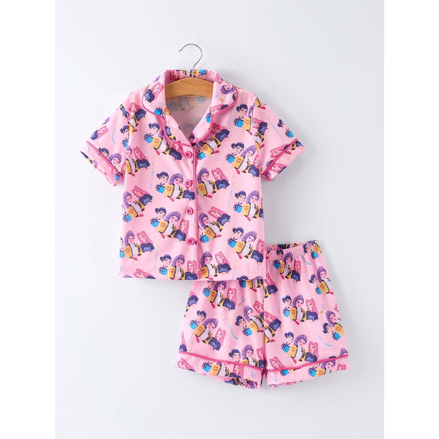 Pink Star Print Girl Pajama