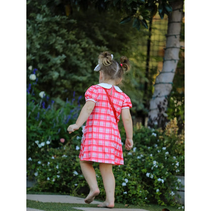 Sweetheart Plaid Pocket Dress