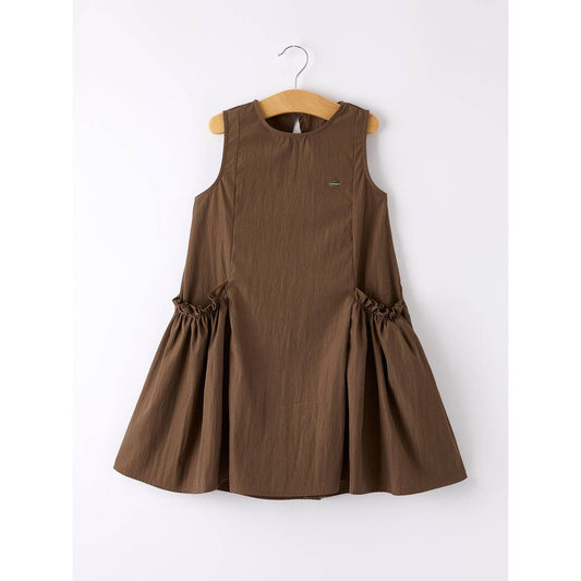 Willow Brown Ruffle Dress