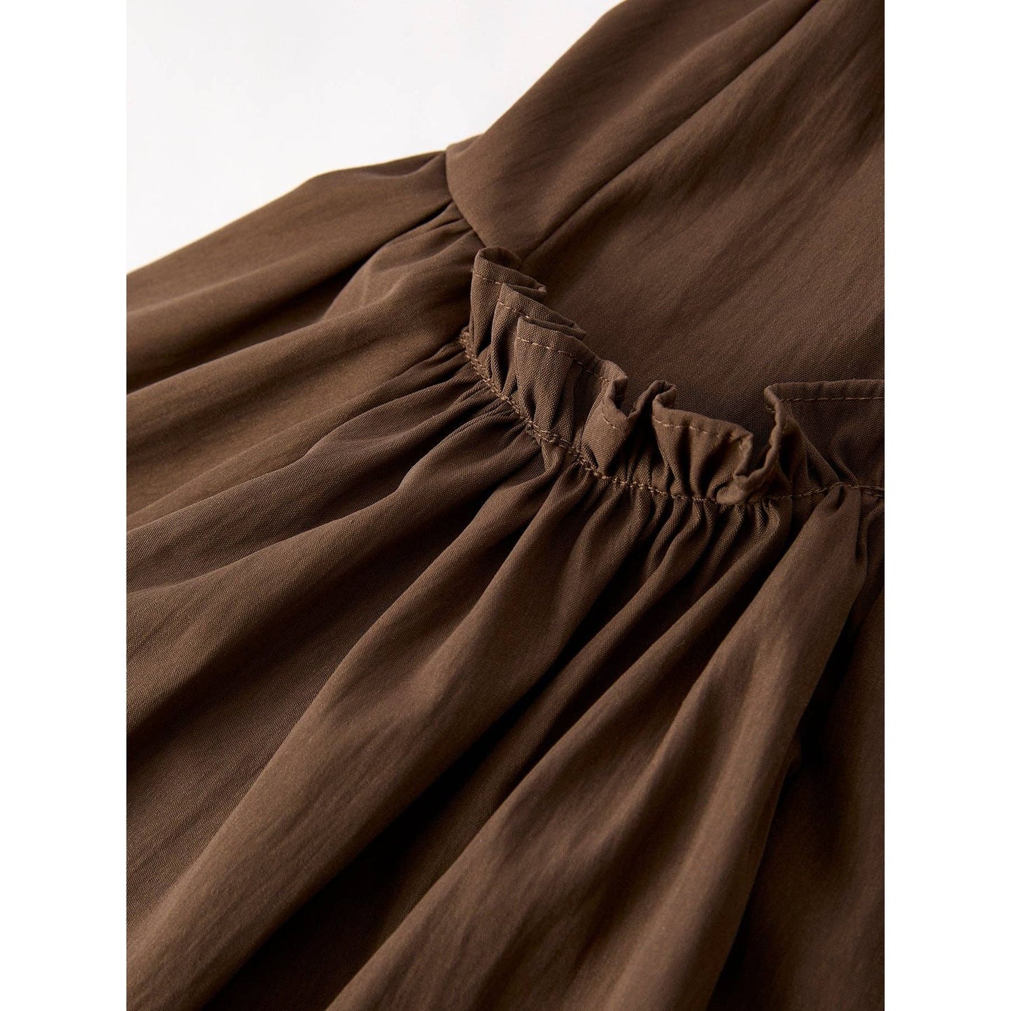 Willow Brown Ruffle Dress