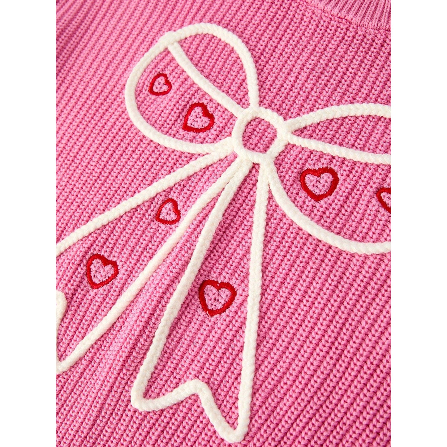 Valentine's Day Pink Bow Sweater