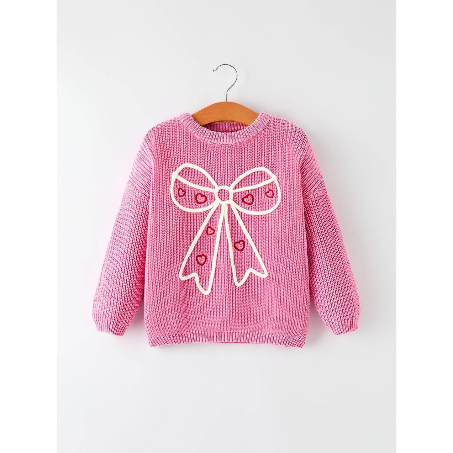 Valentine's Day Pink Bow Sweater