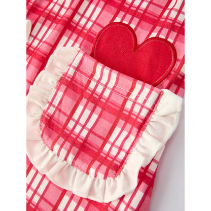 Sweetheart Plaid Pocket Dress